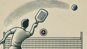 Pickleball Player Executing A Perfect Lob